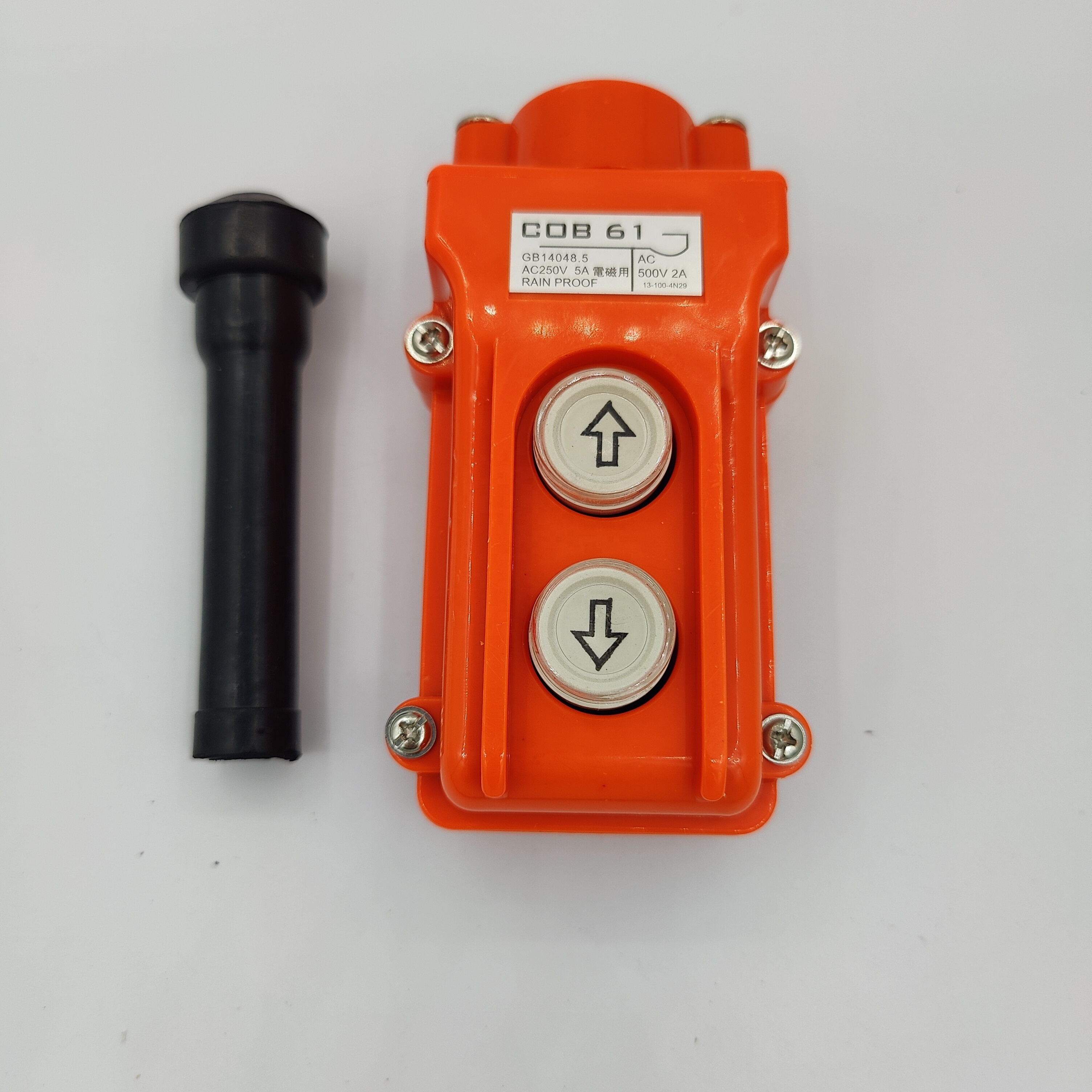 Rainproof Hoist Crane Pushbutton Switch Up Down w Emergency Stop 250V 5A 500V 2A  COB-61H