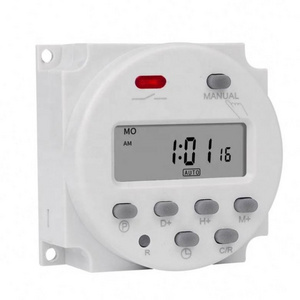 CN101A Digital Microcomputer 7Days Weekly Programmer Electronic Timer Switch 220V Time Relay with Countdown 12V DC for Light Fan