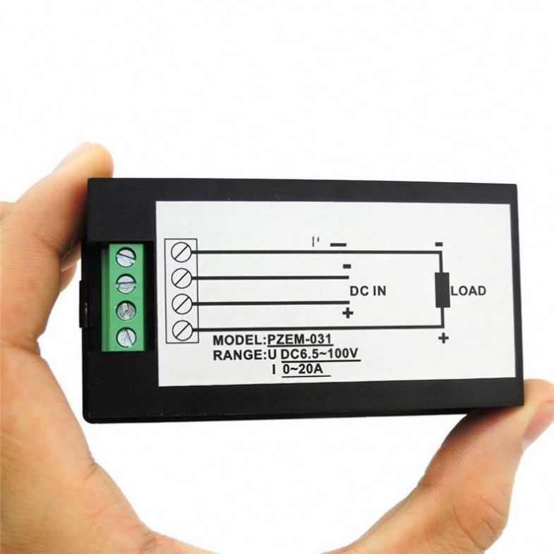 Multimeter Digital Voltmeter Ammeter Current Power Energy Watt Volt Amps Meter Blue LCD Backlight DC 100V 20A Current Shunt