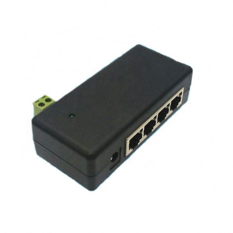 4 LAN Ports Passive Power Over Ethernet Module Injor VDC 9-48V IP Camera Power supply PoE switch  PoE box