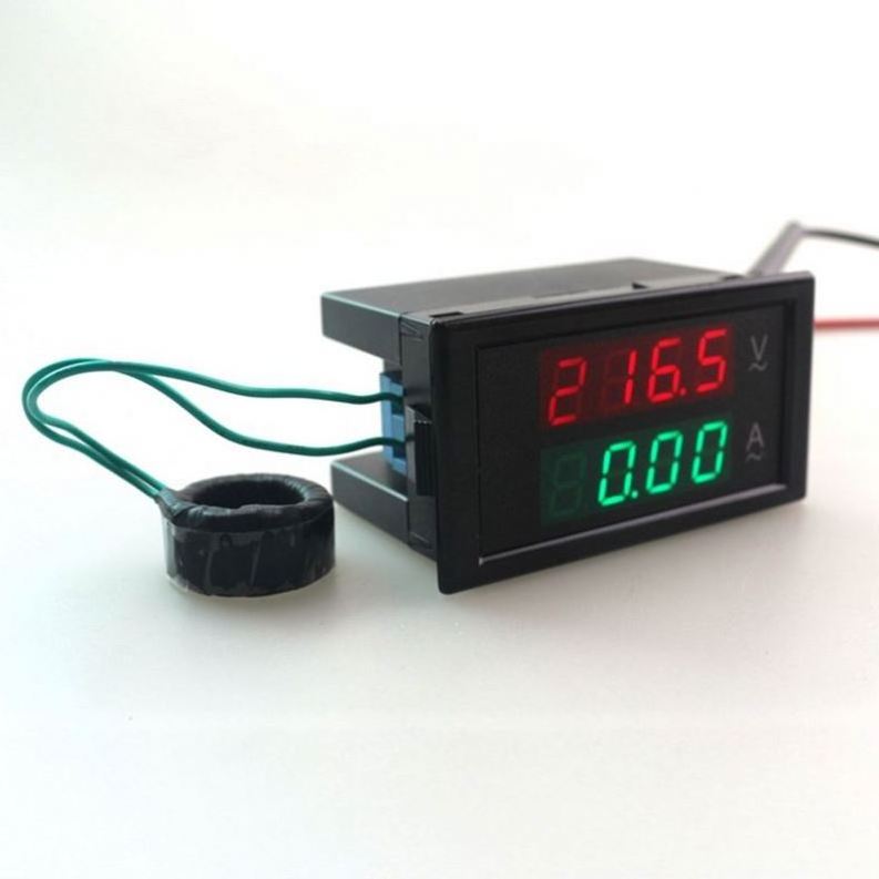 Digital AC Voltmeter Ammeter 200~ 450V 100A Power Energy Meter Current Monitor HD Color Screen 180 Degrees Flawless LED CT Coil