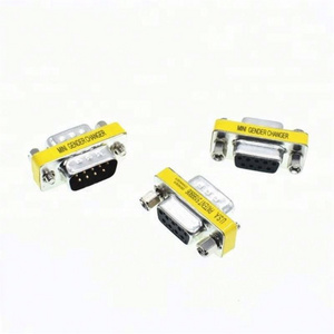 DB9 9Pin Male To Female Mini Gender Changer Adapter RS232 Serial Connector