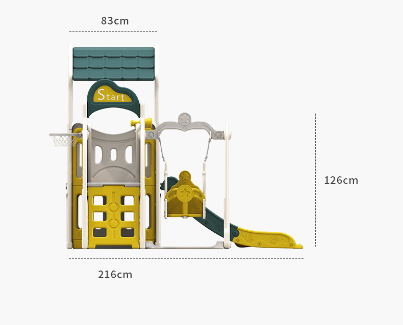 Kindergarten Slide Combination Swing Plastic Household Toy Kids Swing And Indoor Slide