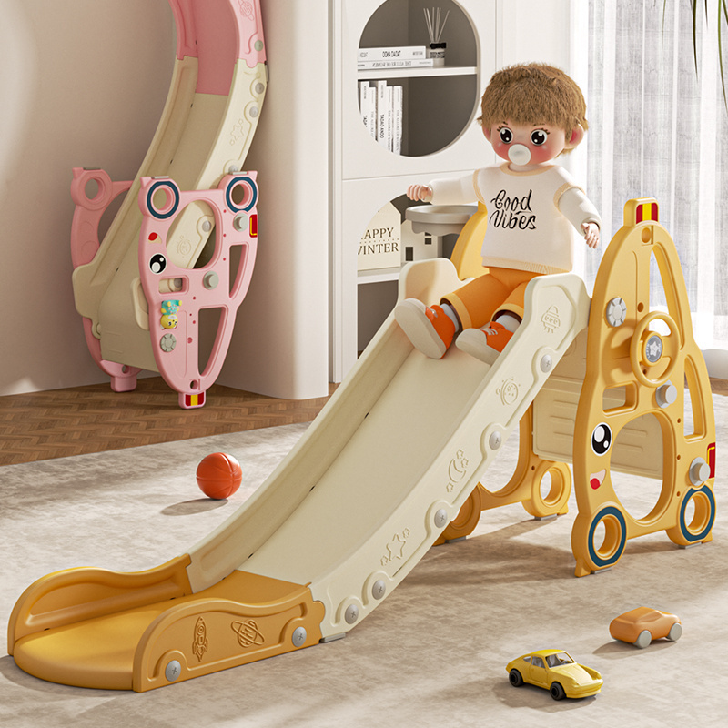 Factory Direct Selling Children Slide Stairs With Story Player And Basketball Stand Lengthened Slide And Ladder For Baby