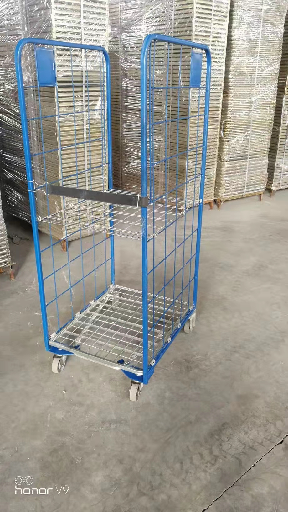 Hot sale 2 Sided A H Frame Foldable Nestable Roll Cage Logistic Roll Container with factory price for sale