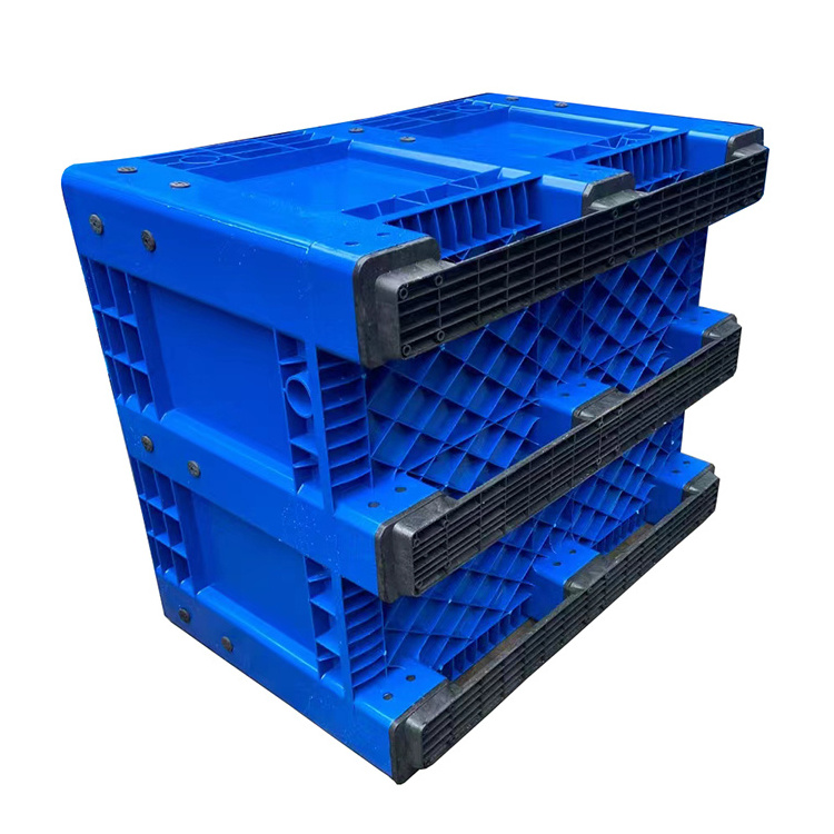 1200*1000mm Stackable Solid Plastic Pallet Container Large Pallet Crate With Wheels For Seafood And Vegetables Transport