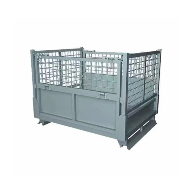 Heavy duty solid steel demountable wire mesh metal stillage cage pallet stillage