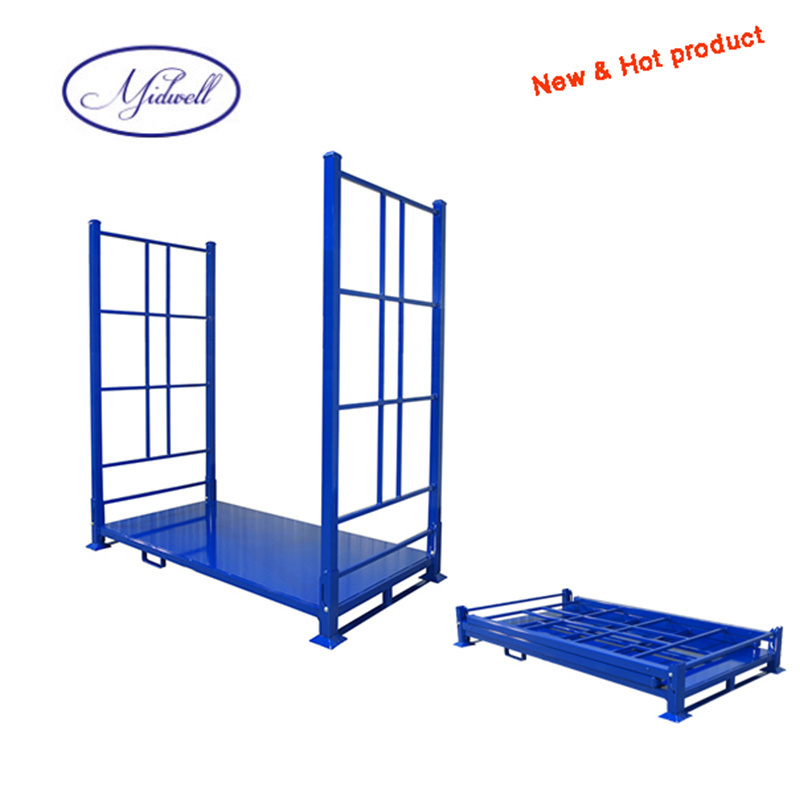 Portable Heavy Duty Wholesale Commercial Portable Folding Metal Stacking Steel Storage Truck Tire Pallet Rack