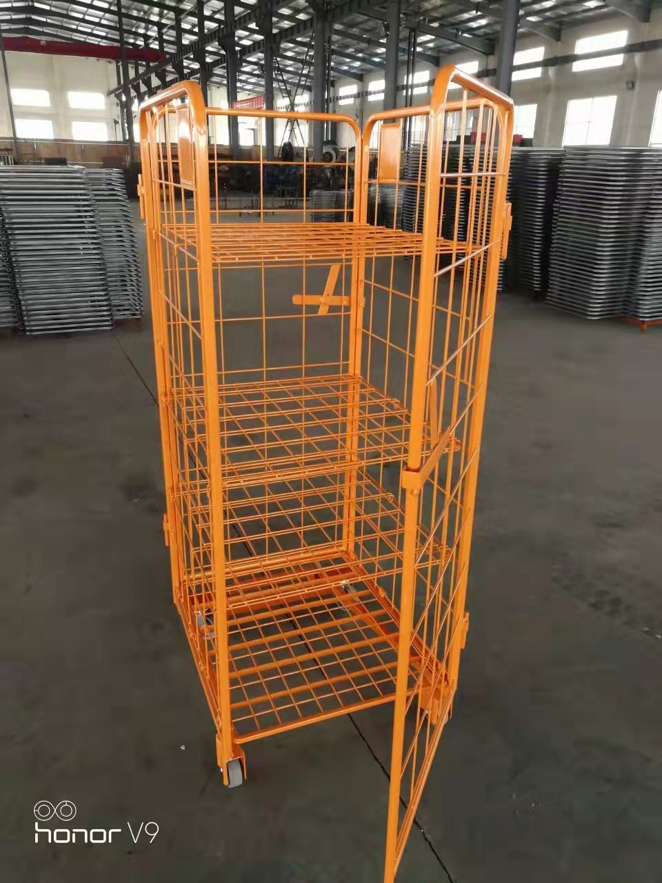 Hot sale 2 Sided A H Frame Foldable Nestable Roll Cage Logistic Roll Container with factory price for sale