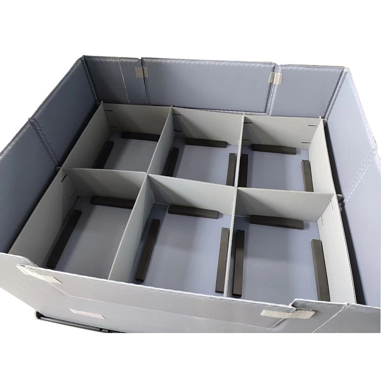 Car Industry customized height Large Foldable honeycomb sleeve Solid collapsible Plastic Pallet Box for Auto Parts