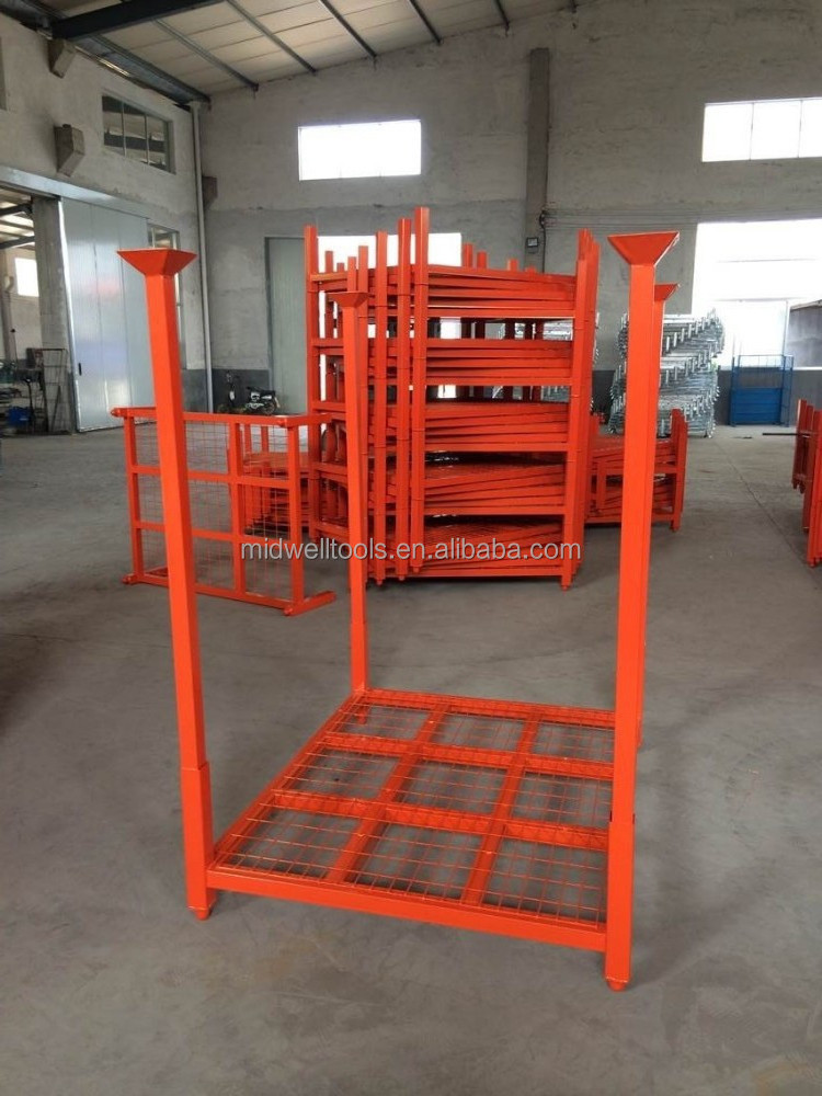 Pallet stacking frames metal pallet steel Tire Steel Stacking Racks factory price for sale