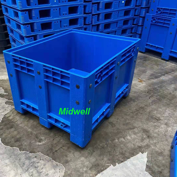 600L Capacity and 1200*1000*760 mm Outer size Plastic Box Pallet