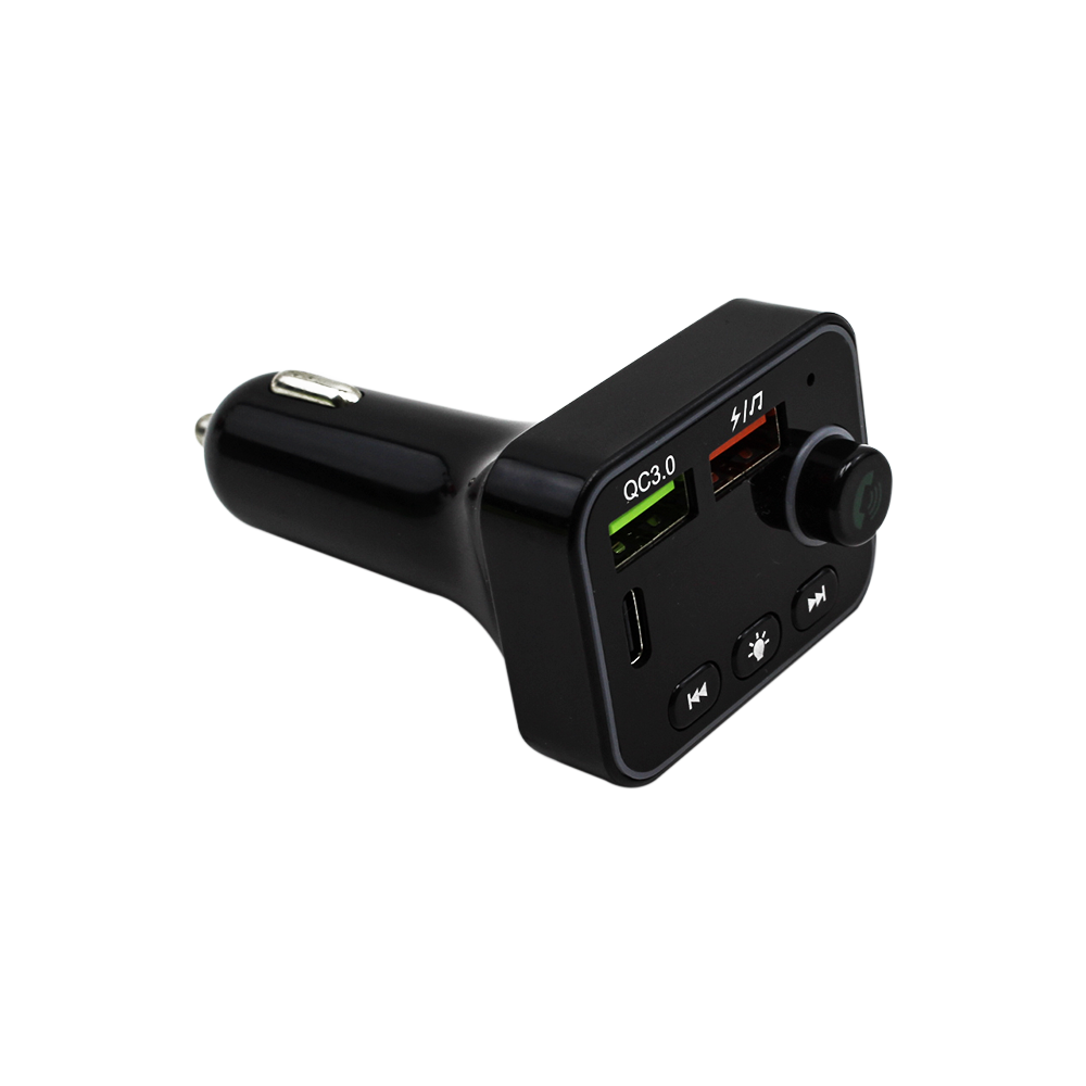 Hands Free Car Charger Car MP3 Player Rainbow LED Car Radio Adapter USB C Bluetooth FM Transmitter