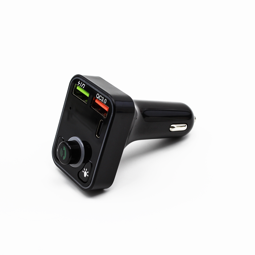 Dual USB PD Type C Car FM Transmitter Fast Charging Hands-free Call Phone Charger Car MP3 Player