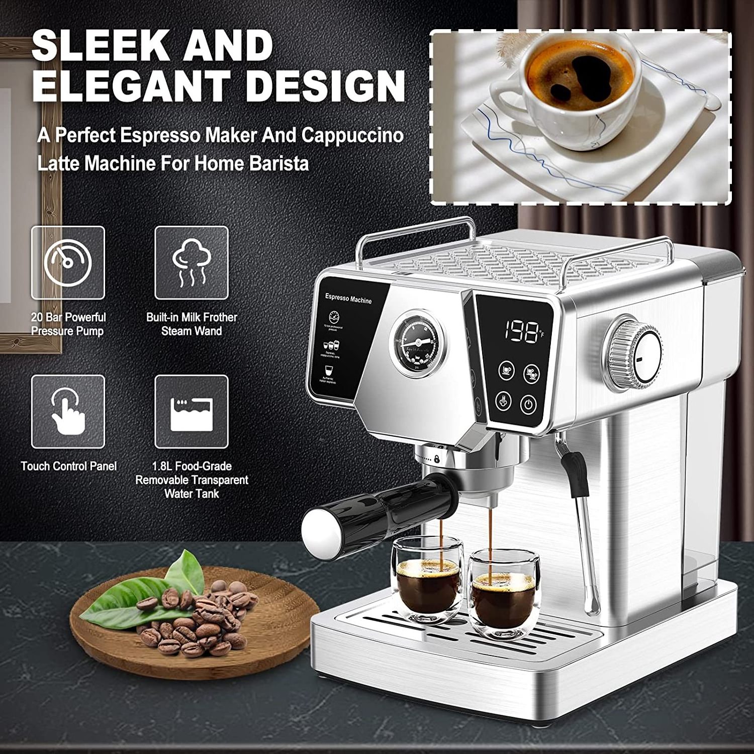 Street Coffee Portable Shot Machine Stovetop With Lever Espresso Maker