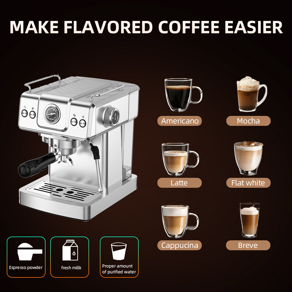 Professional Multi Function Commercial Office Home Use Machine Coffee PID Built In Coffee Espresso Machine