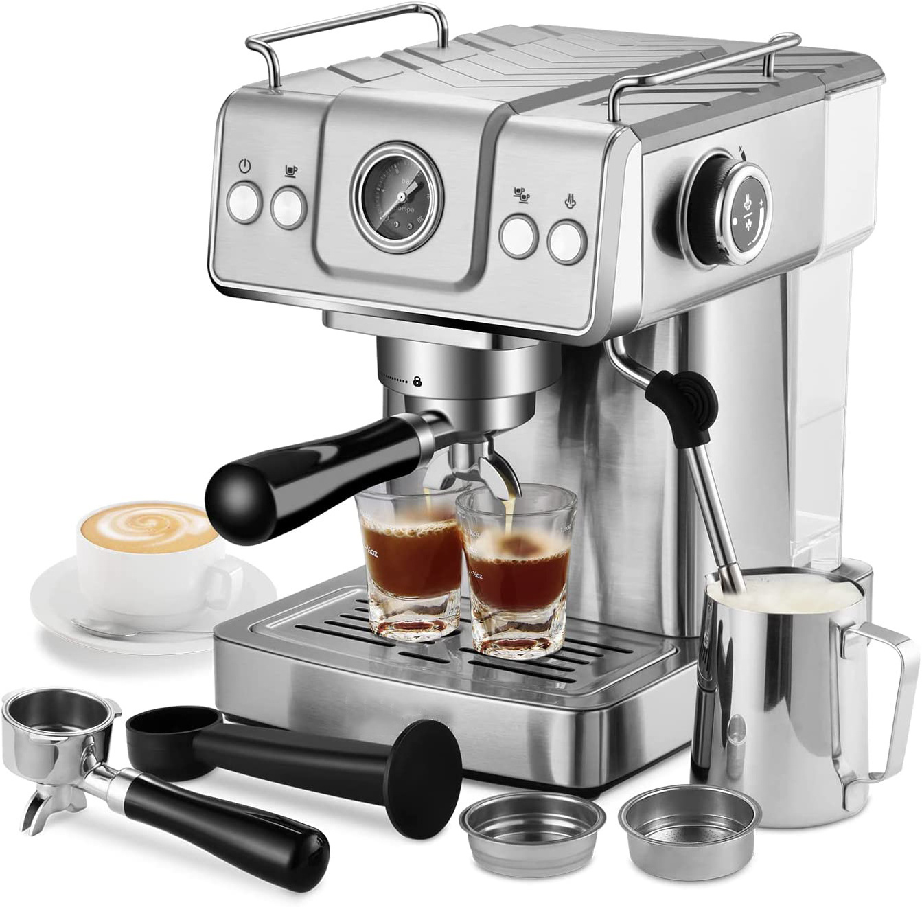 Semi Automatic Pod Brevillee Barista Express Impress Mielux Tea Espresso Coffee Making Machine