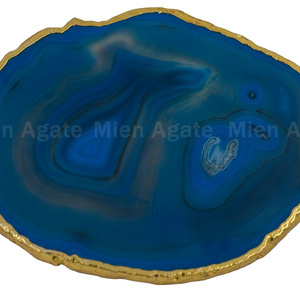 High Quality Agate Plates Coaster Wholesaler Gemstone Plates for Home Decoration 100% Natural Love Folk Art India Agate Slices