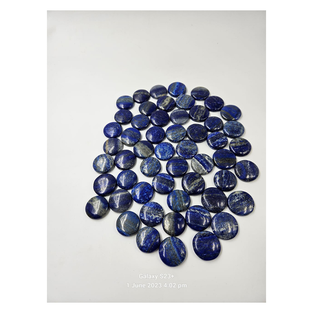 New Arrival disks High Polished Natural Gemstone Lapis Lazuli Coin Shaped Round flat discs Buy At Best Price