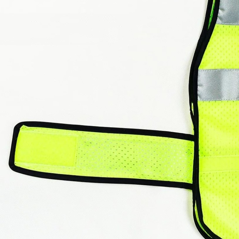 Hi Vis Silver Strip for Work Cycling Runner Volunteer Crossing Guard Neon Safe Vest