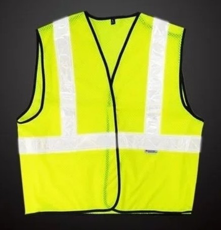 High Visibility Fluorescent Yellow Net Reflective Vests