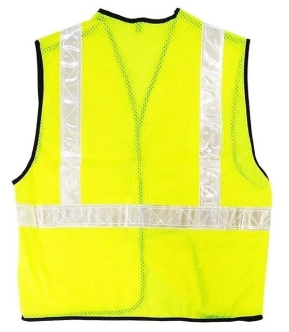 High Visibility Fluorescent Yellow Net Reflective Vests