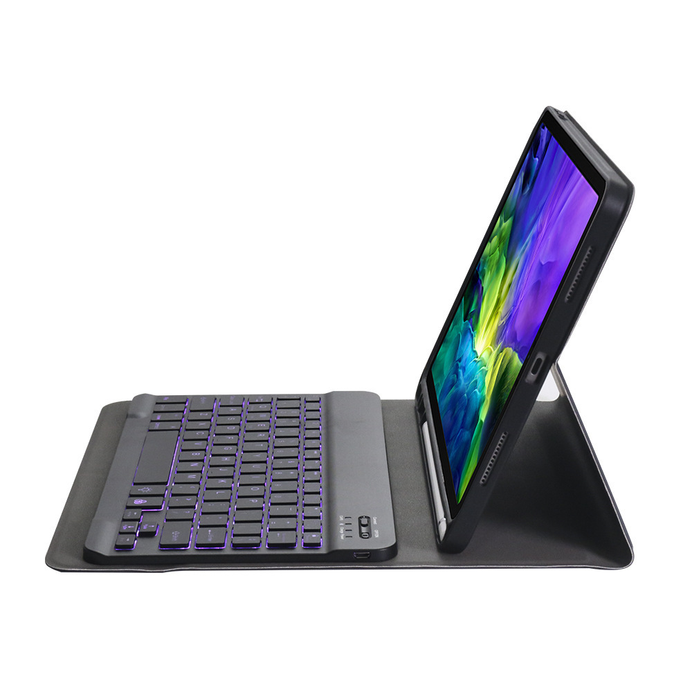 Rgb Light Magnetic Bluetooth Keyboard Tablet Case Cover For Ipad Pro 12.9 2021 2020 2018 12.9 Inch Wireless Keyboard Case