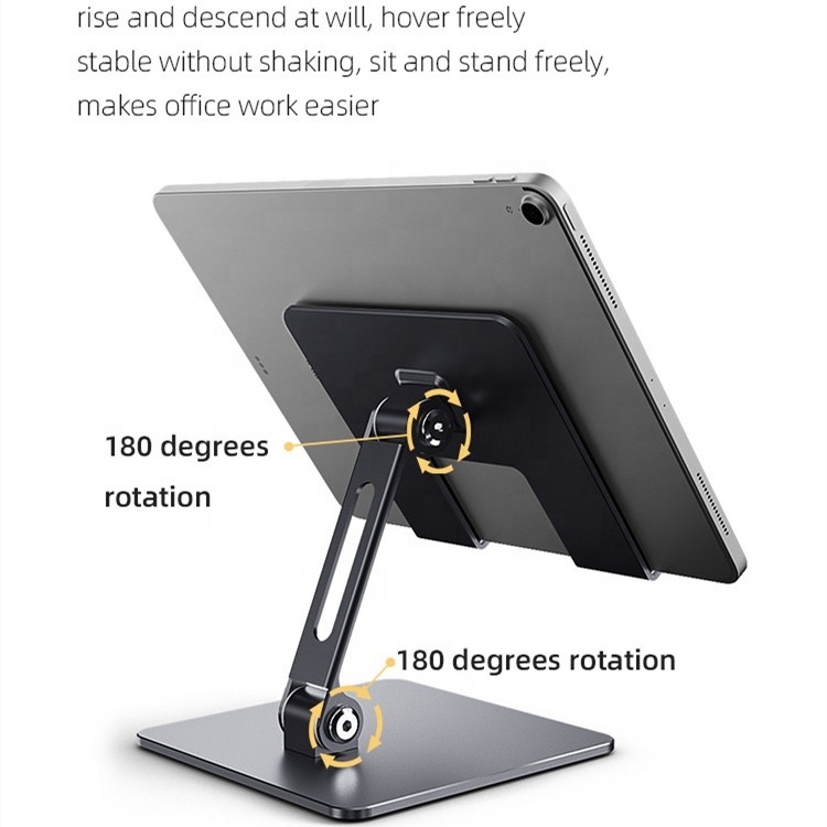 holder stand for ipad tablet for all mobile phones height adjustable aluminum portable foldable desk stand for iPad stand holder