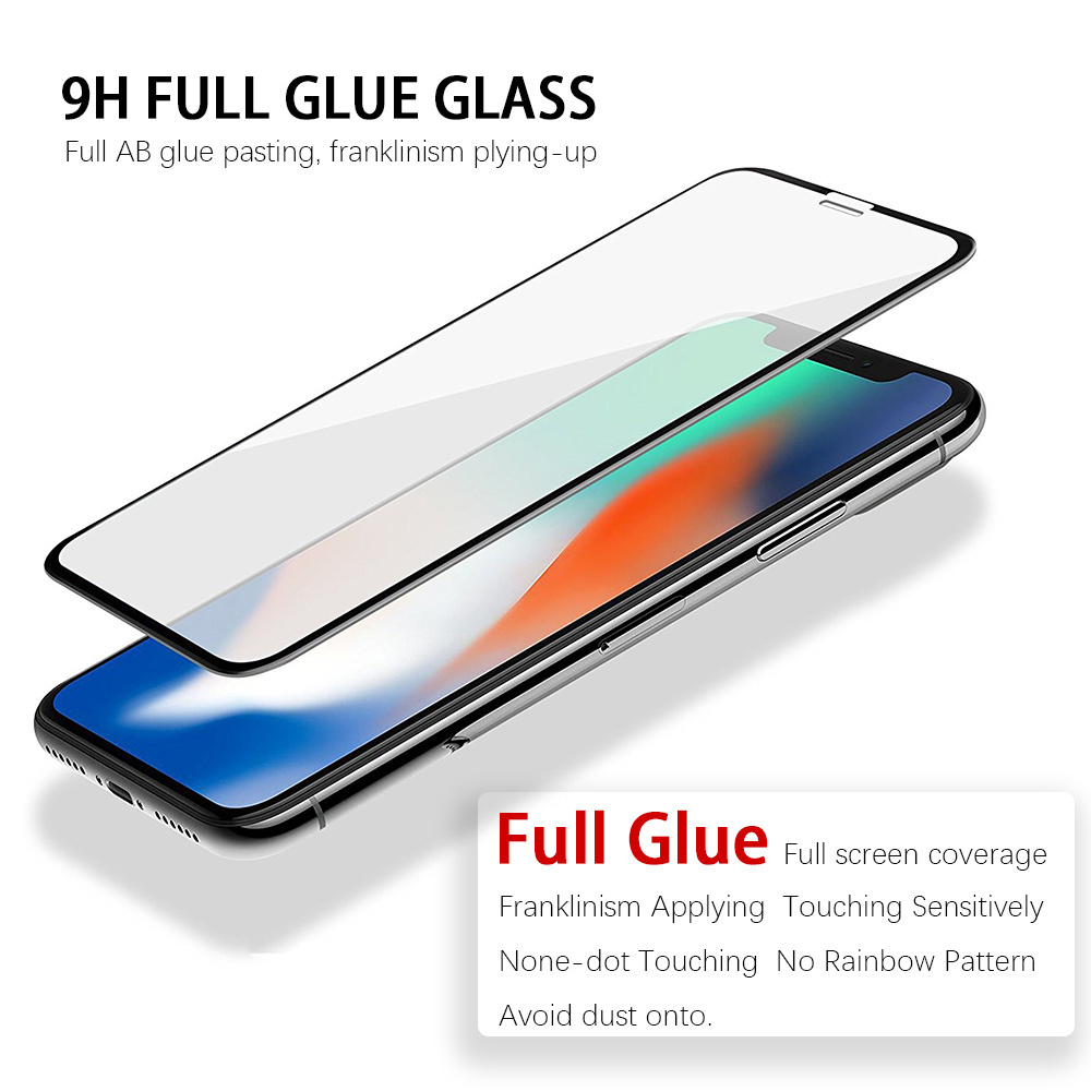 MTB 9h full glue reinforced tempered glass screen protector for iphone 7/8 plus full glue and oil coating