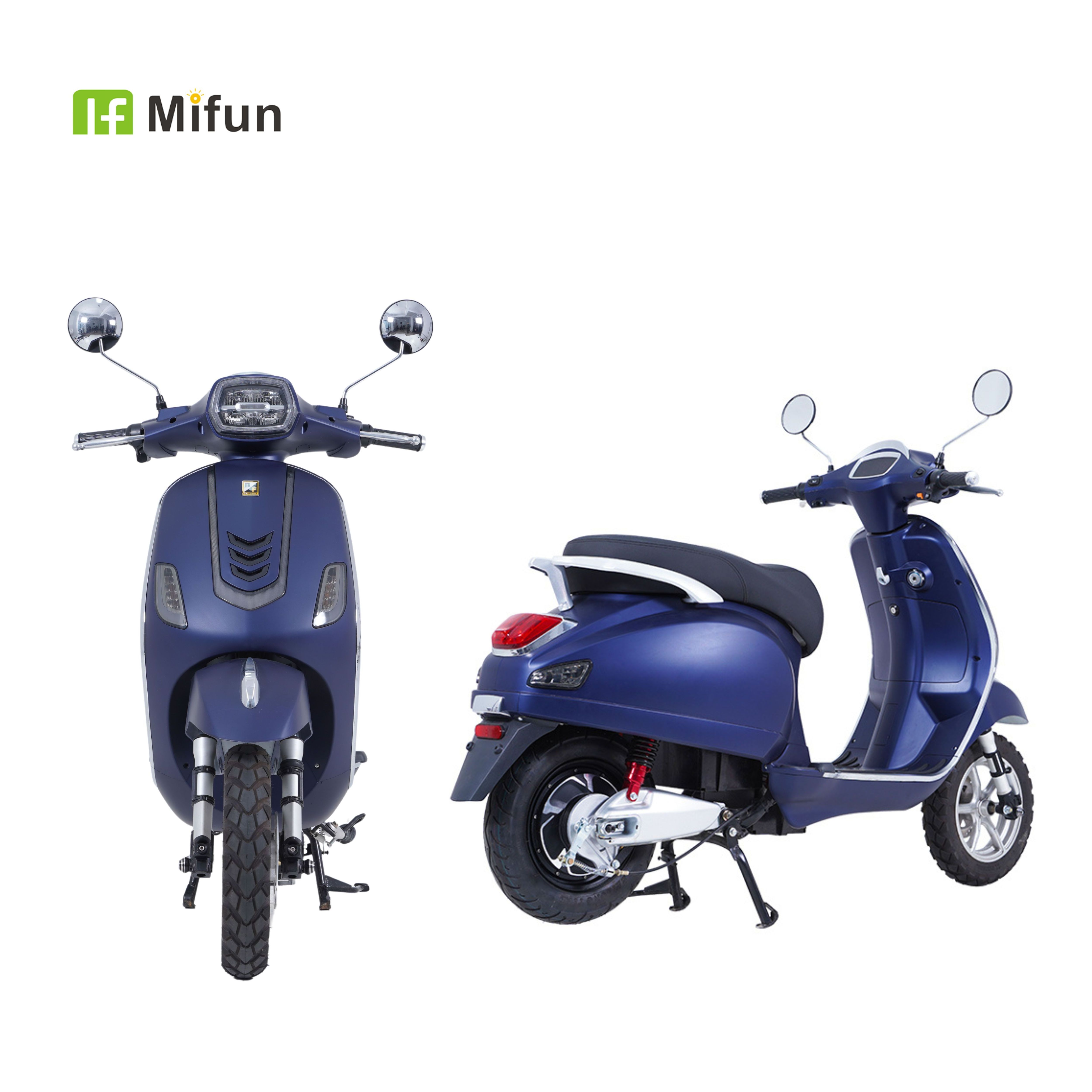 Mifun New Type Good Quality Long Range 60V 1200W 2 Wheel Seater Sport Adult E Moped Mobility Scooters Electric