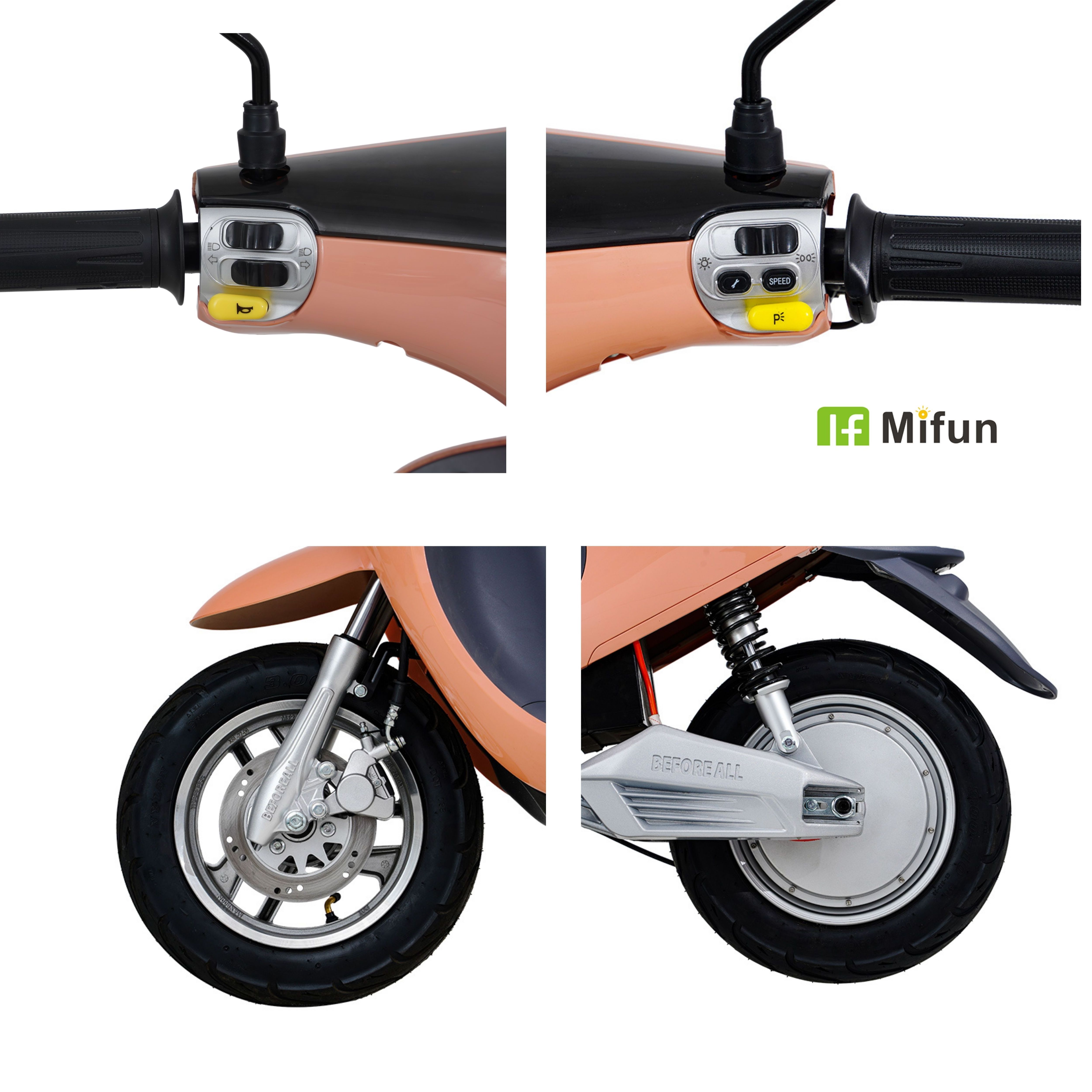 Mifun 1000W high speed electric scooter for sale Ckd electric motorcycle with pedal disc brake electric motorbike