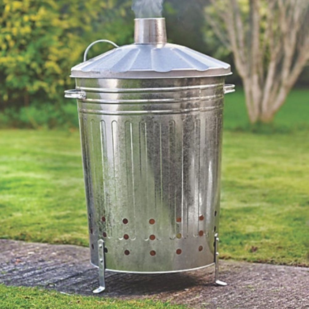 12L Manufacturers galvanized small waste bin garden mini household waste incinerators Metal Garden Incinerator for sale