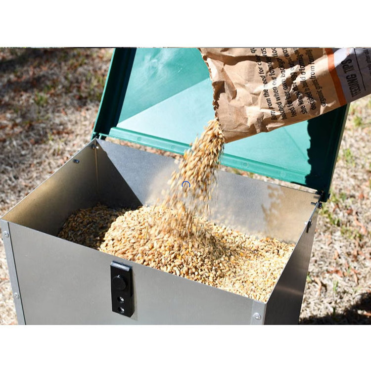 Automatic Chicken Duck Treadle Feeder Galvanized Sheet Metal Poultry Feeders