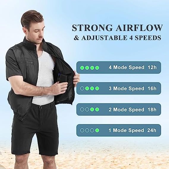 Cool Vest Cooling Fan Jacket Air Conditioner Jacket for Men Women Cooling Vest for Working Outdoor Activities