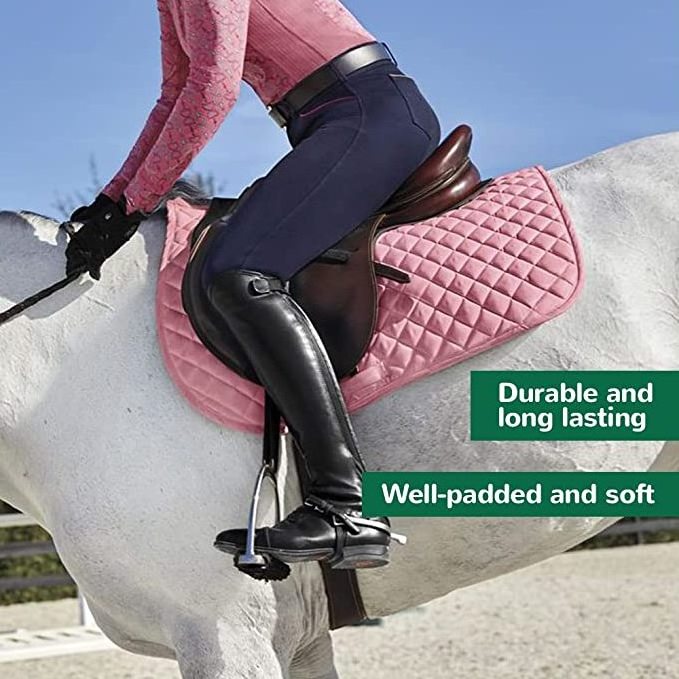 Customized Logo Equestrian Jumping Dressage Saddle Pad Horse Riding Pad with Cotton and Polyester Filling Polycotton Lining