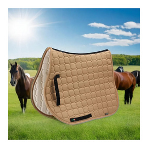 Customized Logo Equestrian Jumping Dressage Saddle Pad Horse Riding Pad with Cotton and Polyester Filling Polycotton Lining