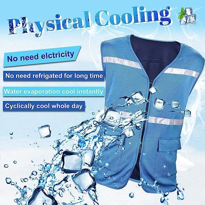 Evaporative cooling vest Air Conditioner Jacket Ice Cooling vest Body Cooling Vest for Men Women and Adults