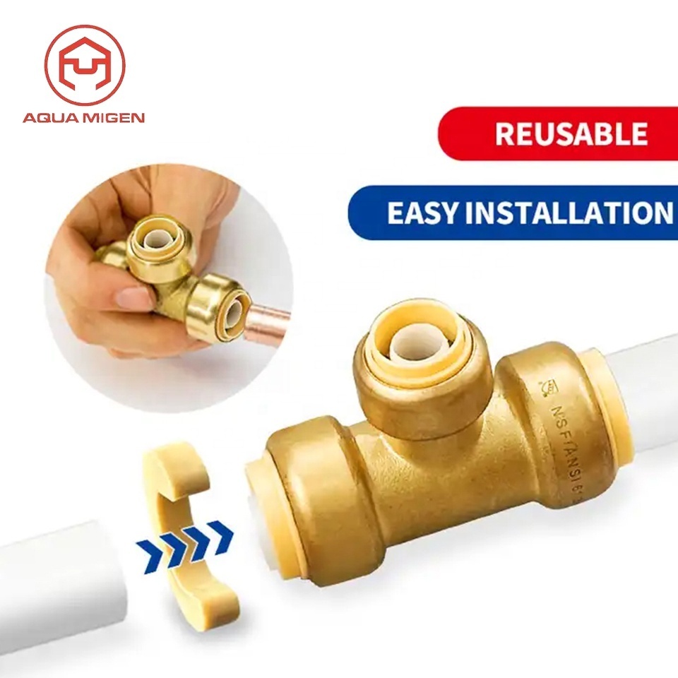 Lead Free Brass Sharkbite Push Fit Fittings Pex Pipe Copper Pipe/Straight Push Fitting