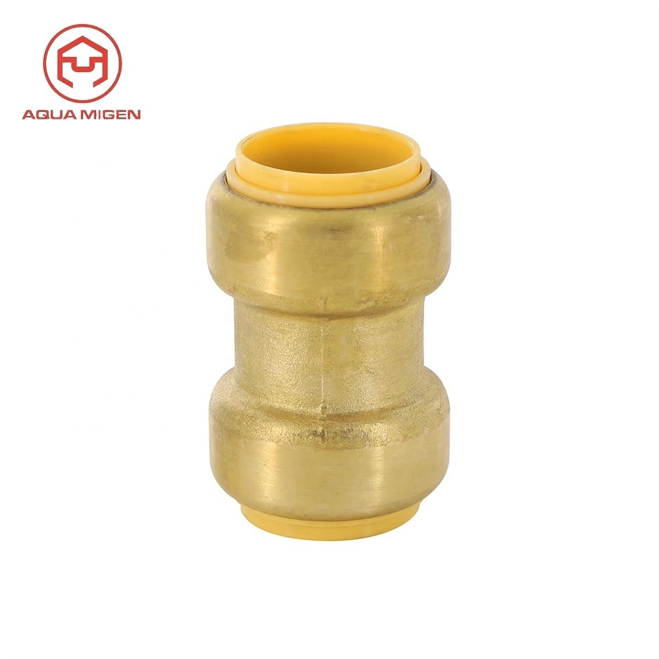 Brass Quick Release Connector Brass Push Fit Fittings Male Threads Elbow for Pex Plumbing Water Pipe