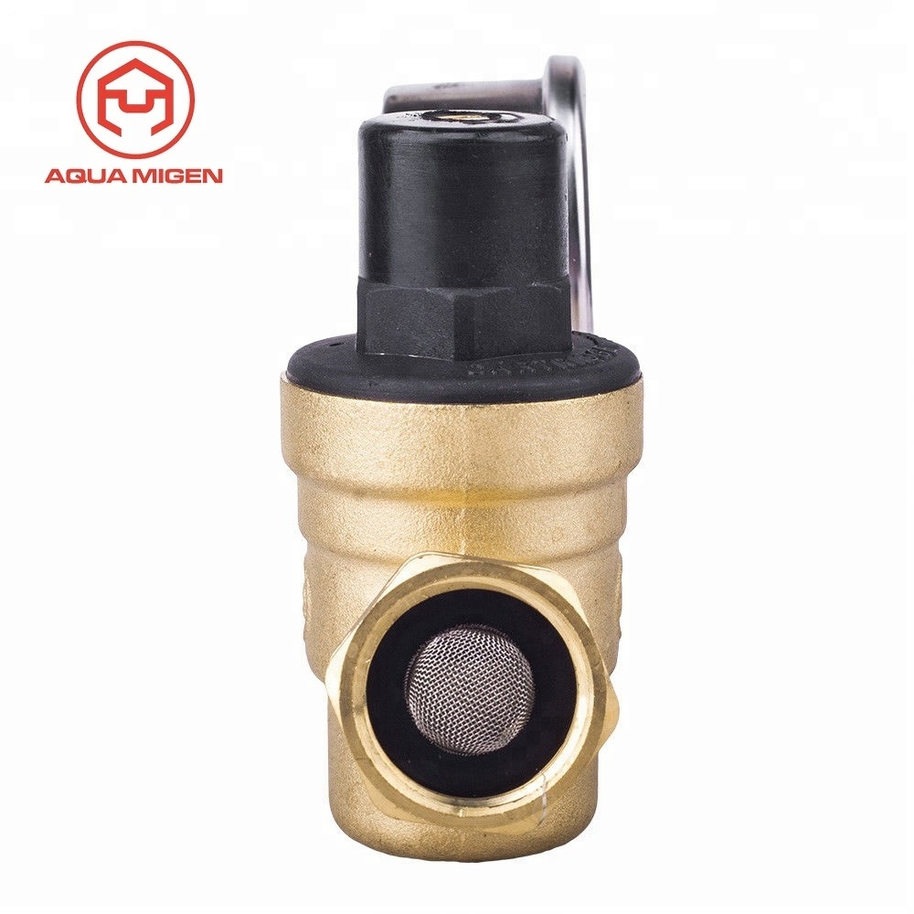 RV Water Pressure Regulator Brass Adjustable Pressure Reducer Valve w Gauge 3/4