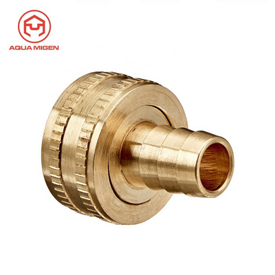 3/4" Swivel Female Garden Hose Thread x 1/2" Hose Barb Brass Garden Hose Fitting