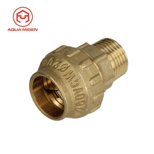 Screw Joint 50x1 1/2 Compression Equal Elbow Pipe Fitting for PE Pipes with cw617n Brass Ring