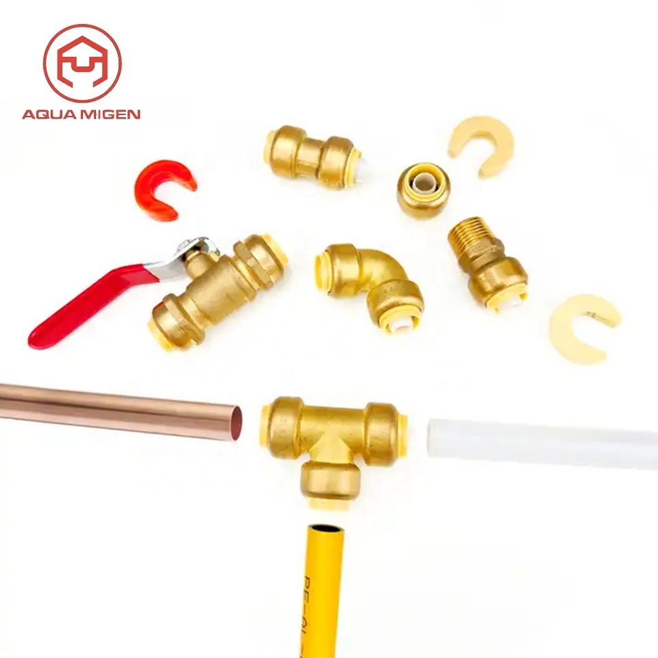 Lead Free Brass Sharkbite Push Fit Fittings Pex Pipe Copper Pipe/Straight Push Fitting