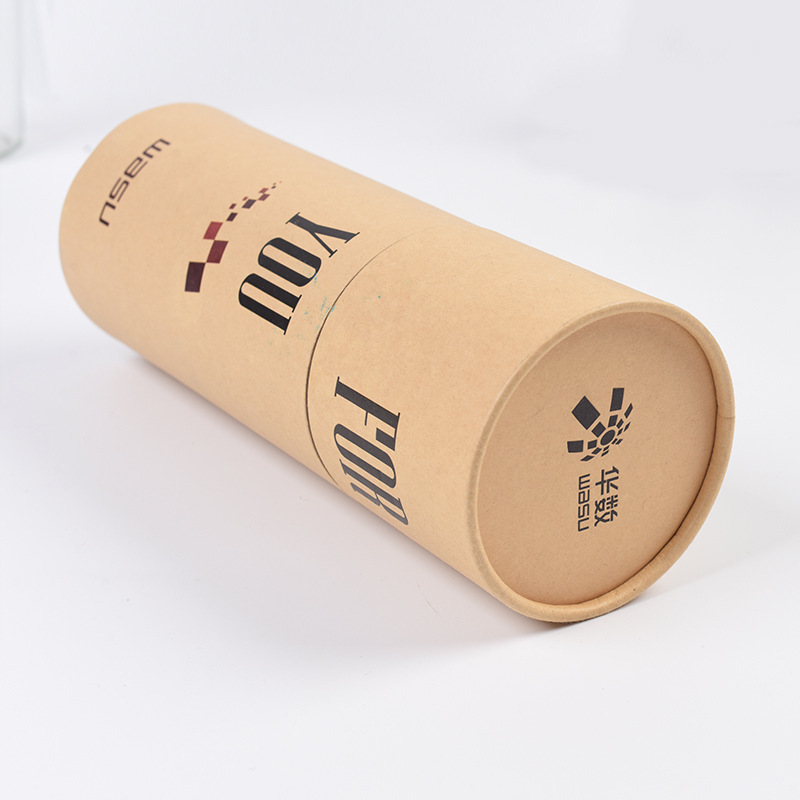 Custom Cylinder Eco-Friendly White Tshirt Socks Kraft Paper Tubes Packaging For Tshirt