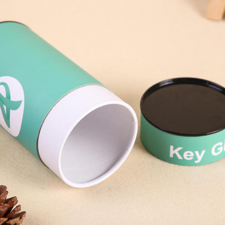 Custom eco friendly cylinder paper tube pack cloth socks sleeve stockings packaging cardboard round box with metal lids