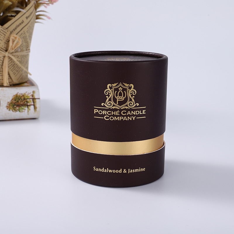 paper cylinder packaging box 100% Recycled Material Custom Candle Paper Tube Packaging