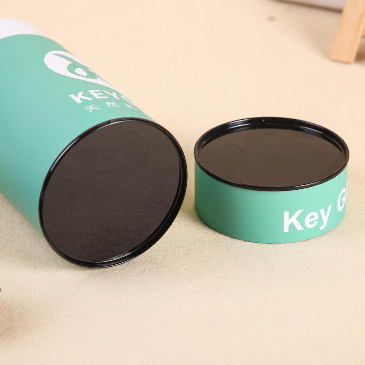 Custom eco friendly cylinder paper tube pack cloth socks sleeve stockings packaging cardboard round box with metal lids