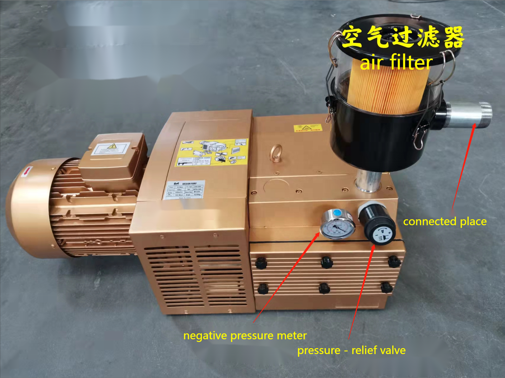 High Quality 2.2 KW 220V KVF 60 Oil Less Vacuum Pump Lab Diaphragm Oil Free Vacuum Pump