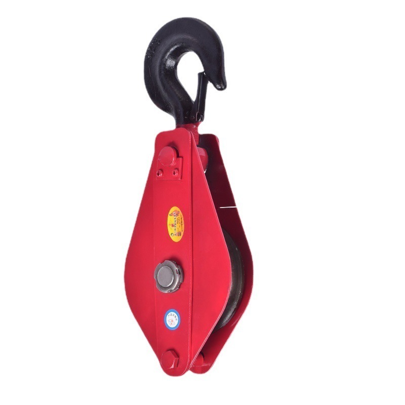 CE Standard Aluminum Alloy 30kn Climbing Pulley Double Wheels Pulley For Nylon Rope