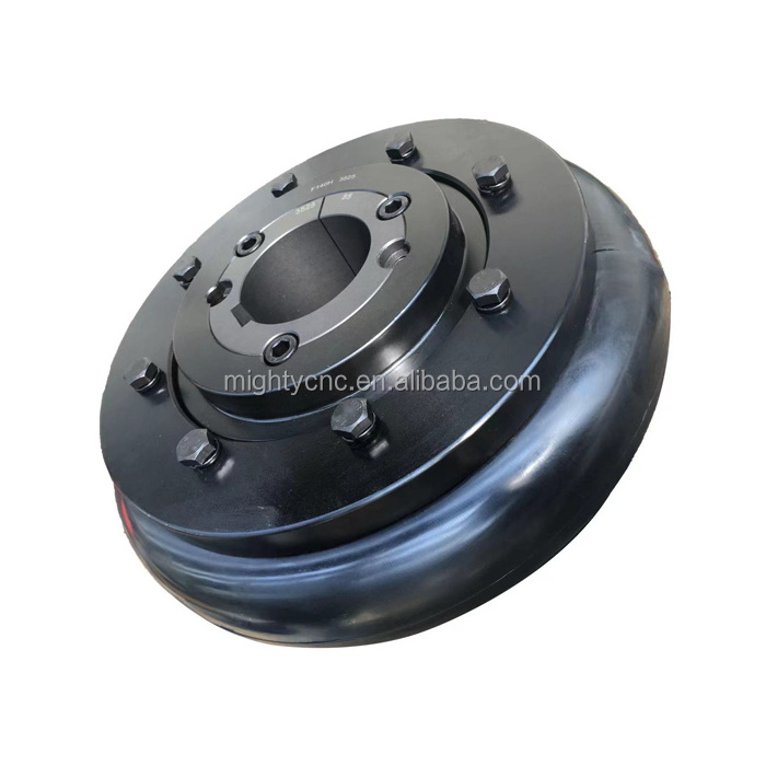 High Quality B F H type flexible rubber flex tire coupling 220mm black shaft coupler fenner tyre coupling